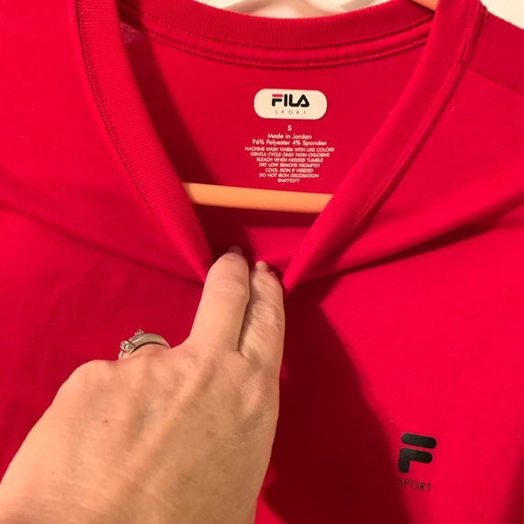 red fila shirt